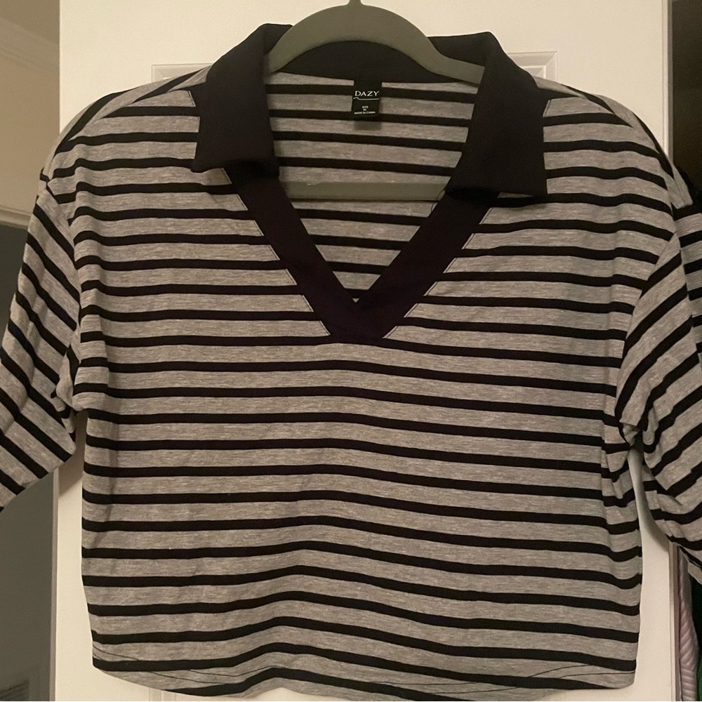 Striped Crop Top Shirt